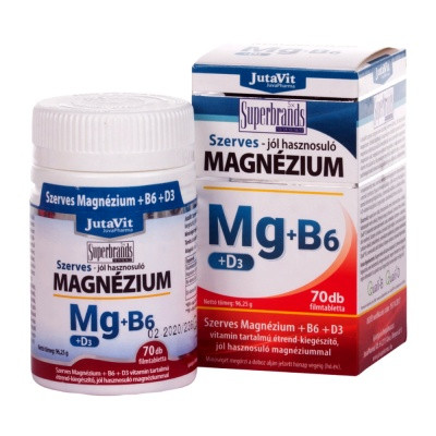 JUTAVIT SZERVES MAGNÉZIUM B6+D3 VITAMIN KAPSZULA 70 DB