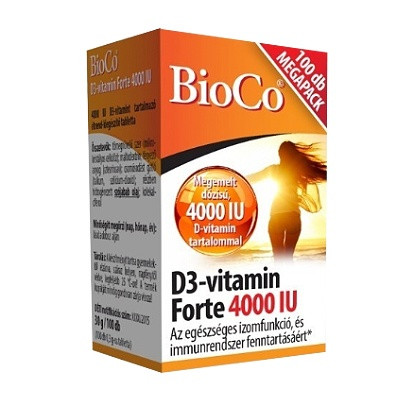 BIOCO D3-VITAMIN FORTE 4000IU TABLETTA 100 DB