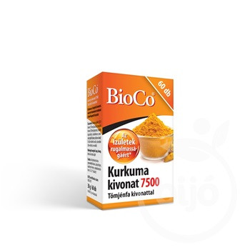 BIOCO KURKUMA KIVONAT 7500 TÖMJÉNFA KIVONATTAL KAPSZULA 60 DB